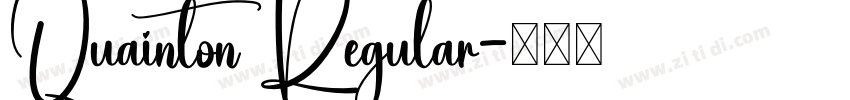 Quainton Regular字体转换